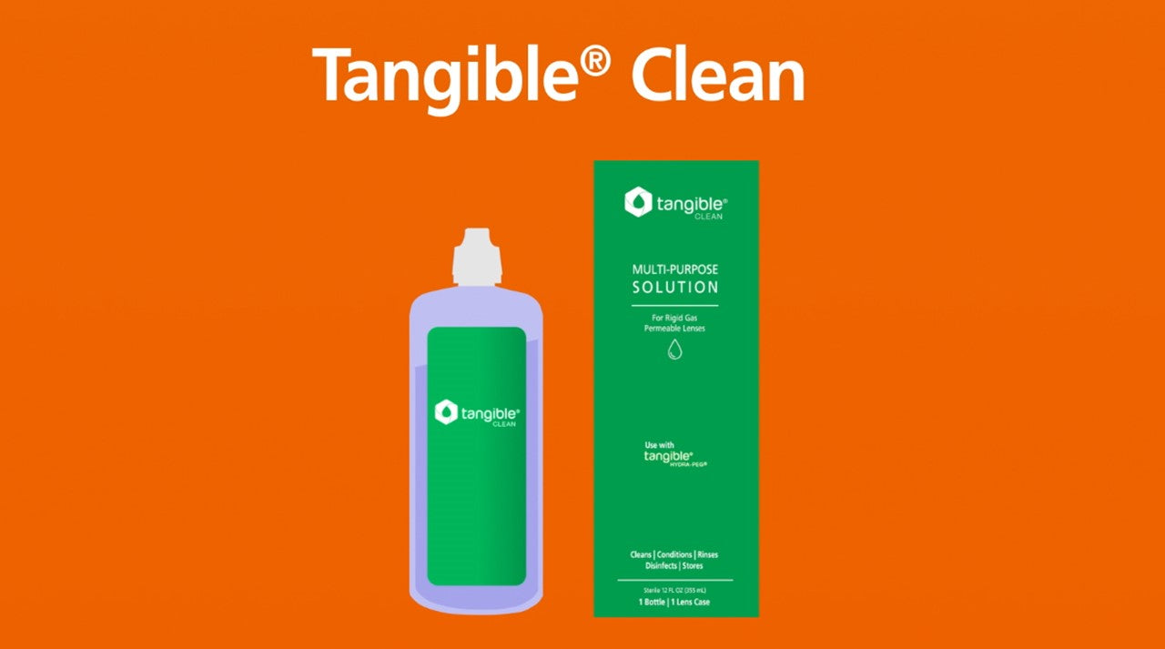 How Tangible Clean multipurpose contact lens solution fits into your care routine for your scleral or rgp contact lenses